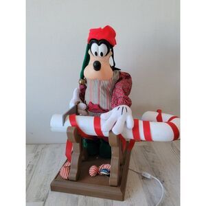 Santa's best 1994 goofy candy cane saw animated motionette Xmas